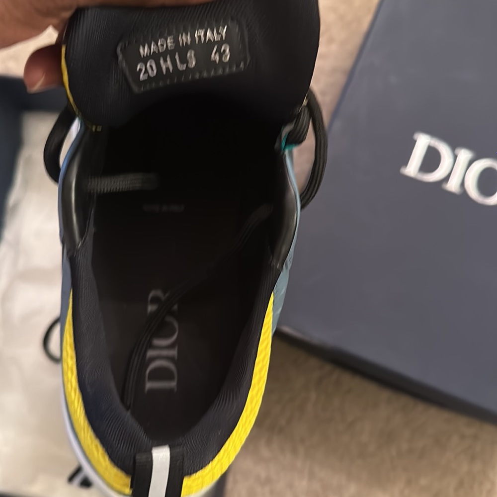 Authentic Blue white yellow Dior Designer sneakers